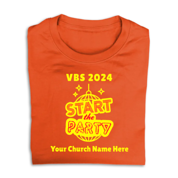 Easy Custom VBS T-Shirt - Two Color Design - Start the Party VBS - VSTP010