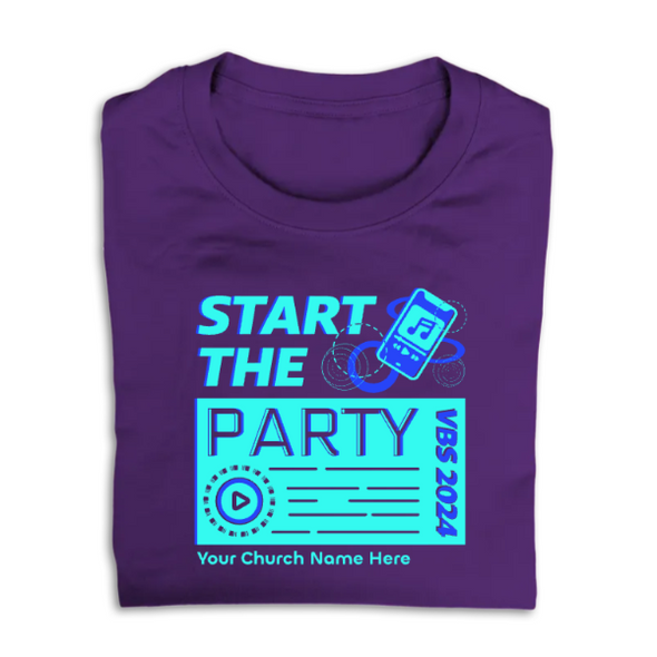 Easy Custom VBS T-Shirt - Two Color Design - Start the Party VBS - VSTP030