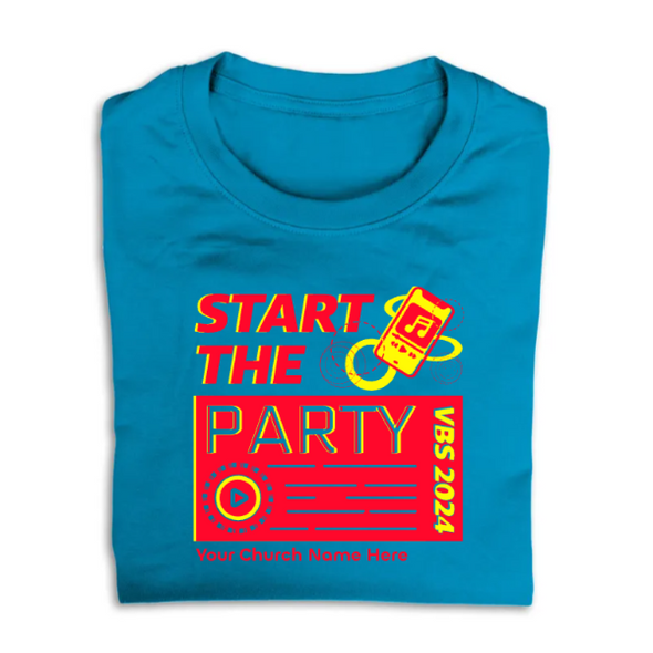 Easy Custom VBS T-Shirt - Two Color Design - Start the Party VBS - VSTP030