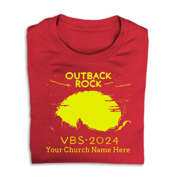 Easy Custom VBS T-Shirt - One Color Design - Outback Rock VBS - VOBR021