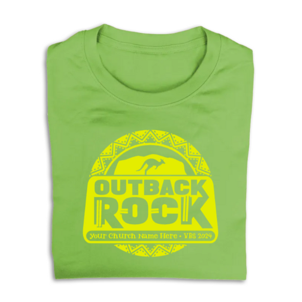 Easy Custom VBS T-Shirt - One Color Design - Outback Rock VBS - VOBR051