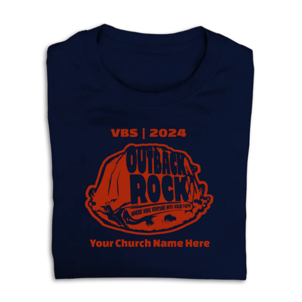 Easy Custom VBS T-Shirt - One Color Design - Outback Rock VBS - VOBR061