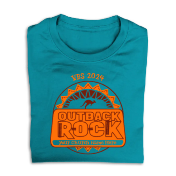 Easy Custom VBS T-Shirt - Two Color Design - Outback Rock VBS - VOBR050