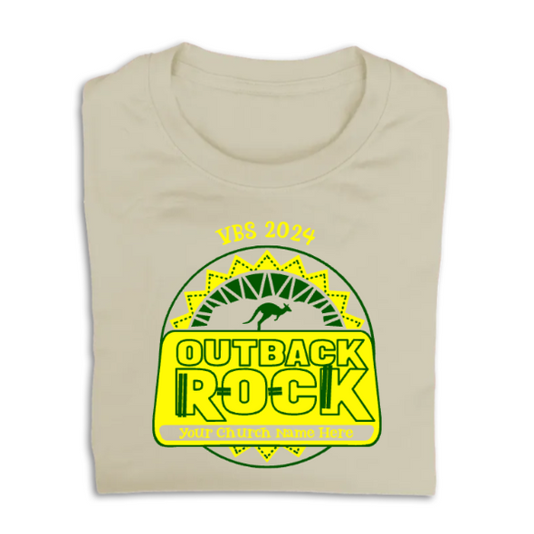 Easy Custom VBS T-Shirt - Two Color Design - Outback Rock VBS - VOBR050