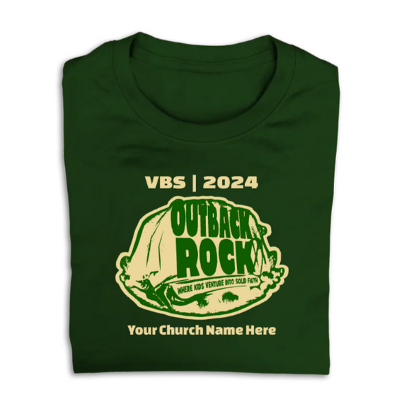 Easy Custom VBS T-Shirt - Two Color Design - Outback Rock VBS - VOBR060
