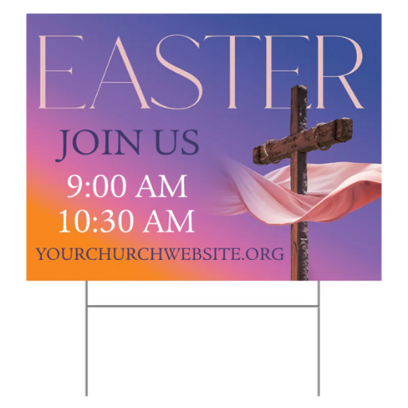 Easy Custom Outdoor Yard Sign - Personalize in Real Time - Vivid Easter Glory - YSP240100