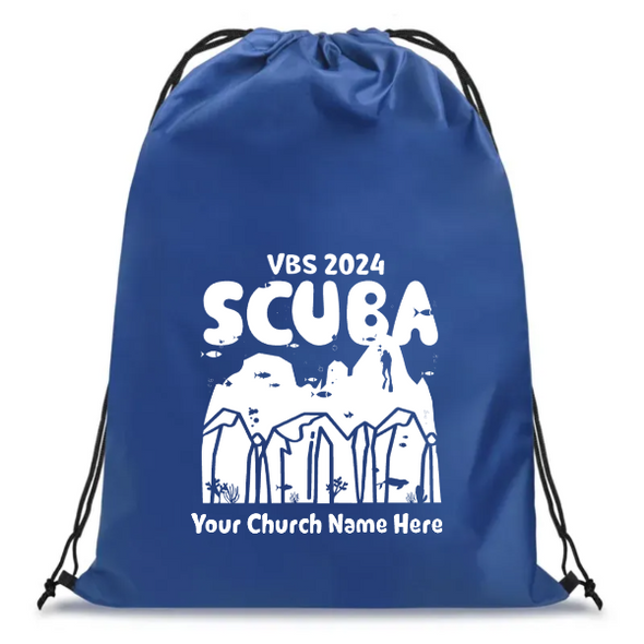 Easy Custom VBS Drawstring Bag - Personalize in Real Time - Scuba VBS - DSCU041