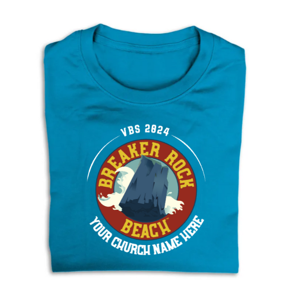 Easy Custom VBS T-Shirt - Full Color Design - Breaker Rock Beach VBS - VBRB044