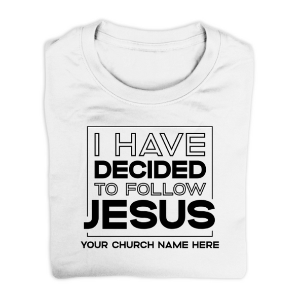 Easy Custom T-Shirt - One Color Design - Baptism - TBPT010 Easy Custom T-Shirt - One Color Design - Baptism - TBPT010