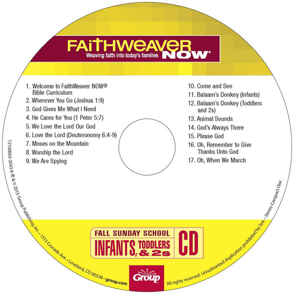 Fall 2024 FaithWeaver NOW Infants Toddlers - 2s CD