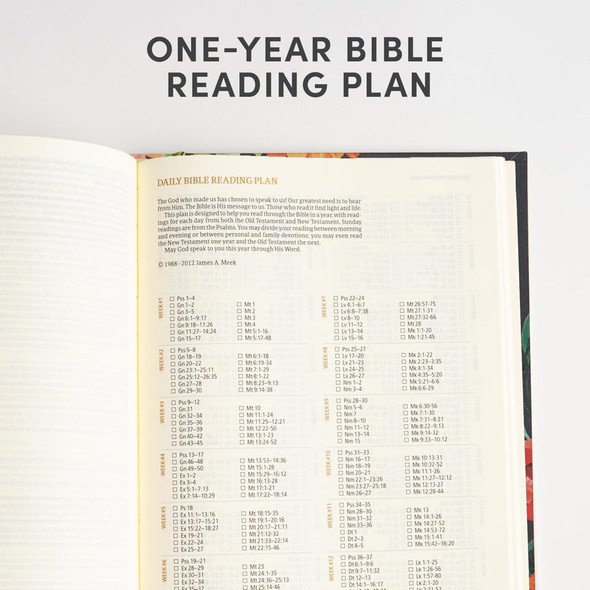 CSB Notetaking Bible, Hosanna Revival Edition, Dahlias Cloth-Over-Board - Bulk Case of 8