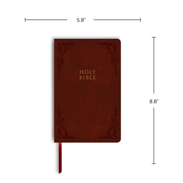 KJV Large Print Personal Size Reference Bible, Burgundy LeatherTouch, Indexed - Bulk Case of 12