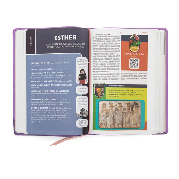 CSB Explorer Bible for Kids, Lavender Compass LeatherTouch - Bulk Case of 12