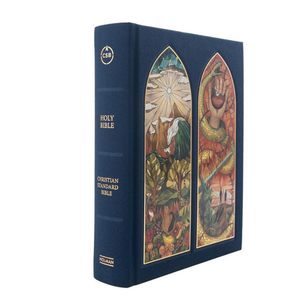 CSB Notetaking Bible, Stained Glass Edition, Sapphire Cloth-Over-Board - Bulk Case of 12