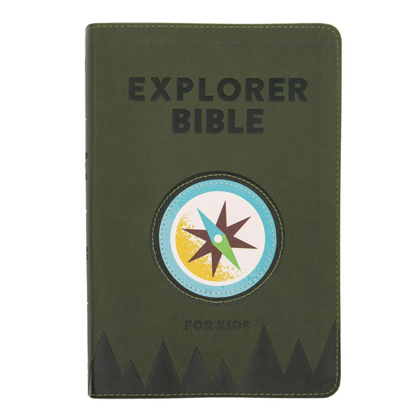 CSB Explorer Bible for Kids, Olive Compass LeatherTouch, Indexed - Bulk Case of 12