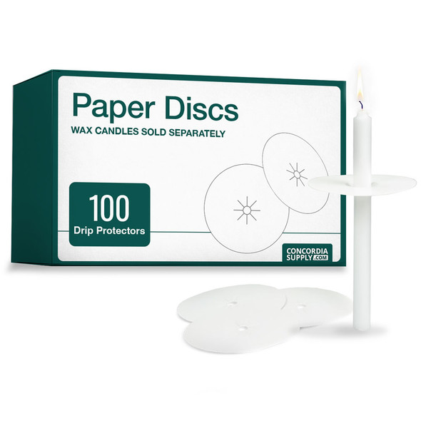 Paper Drip Protector Plain White (Pack of 100) use with candlelight service candles