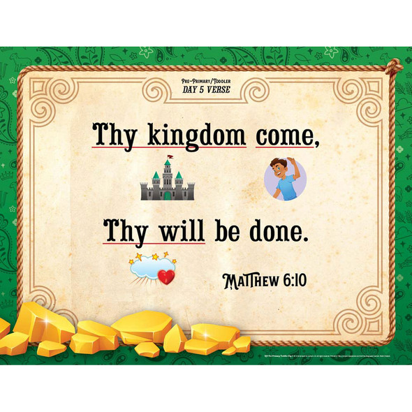 Pre-Primary and Toddler Memory Verse posters  (Pack of 6) - Wonder Junction VBS 2025 by Answers
