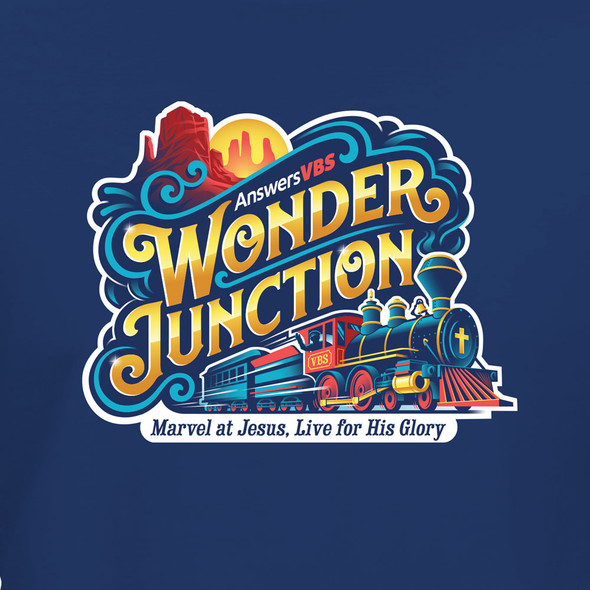 Blue T-shirt A-4X - Wonder Junction VBS 2025 by Answers