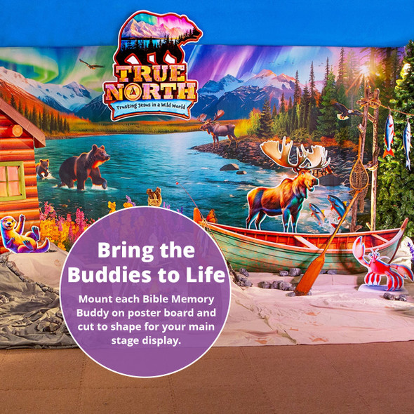 True North Giant Bible Memory Buddy Poster Pack (set of 6) (3 ft. x 5 ft.) - True North VBS 2025 by Group