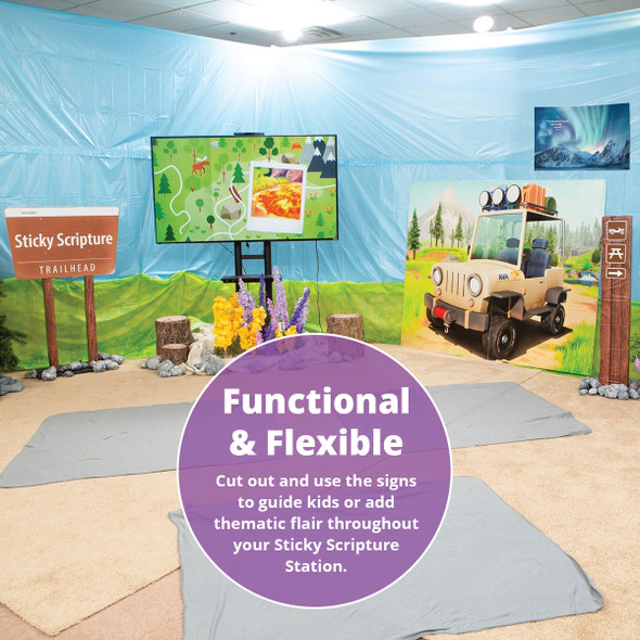 Sticky Scripture Giant Decorating Poster Pack (set of 3) (3 ft. x 5 ft.) - True North VBS 2025 by Group