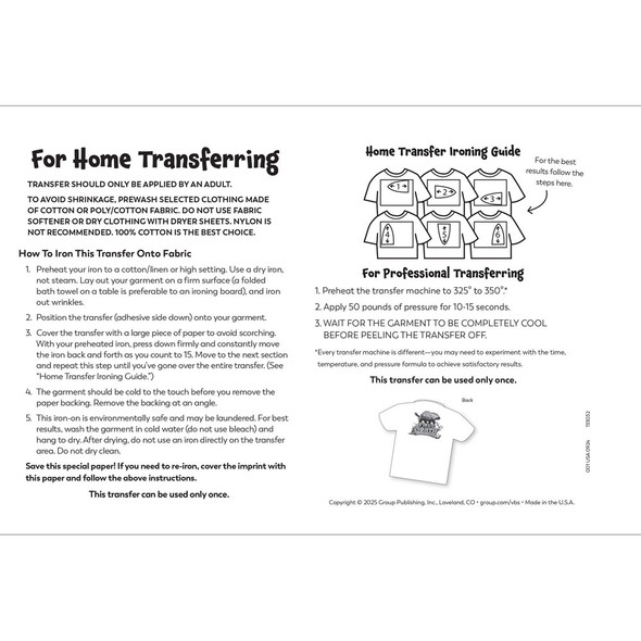True North Iron-On Transfers (Pack of 10) - True North VBS 2025 by Group