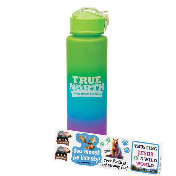 True North Water Bottle and Stickers - True North VBS 2025 by Group