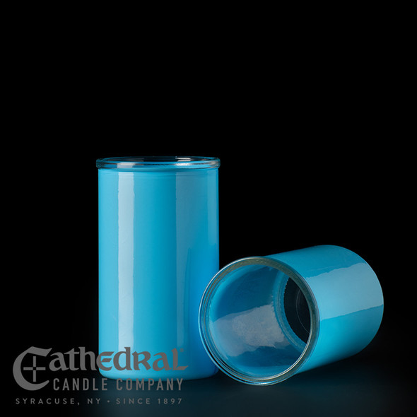 3-Day Inserta-Lite Globe (Marial Blue) - 5" x 3" - Pack of 12 - Cathedral Candle
