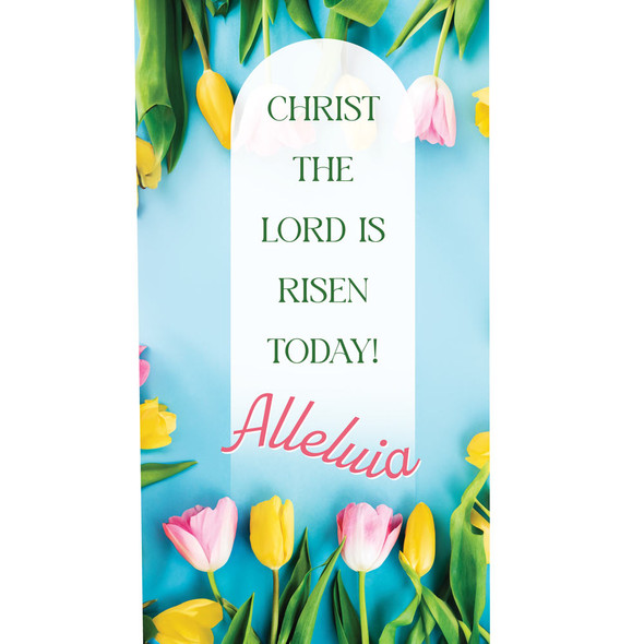 Church Banners - Spring Flowers Easter - Risen Today