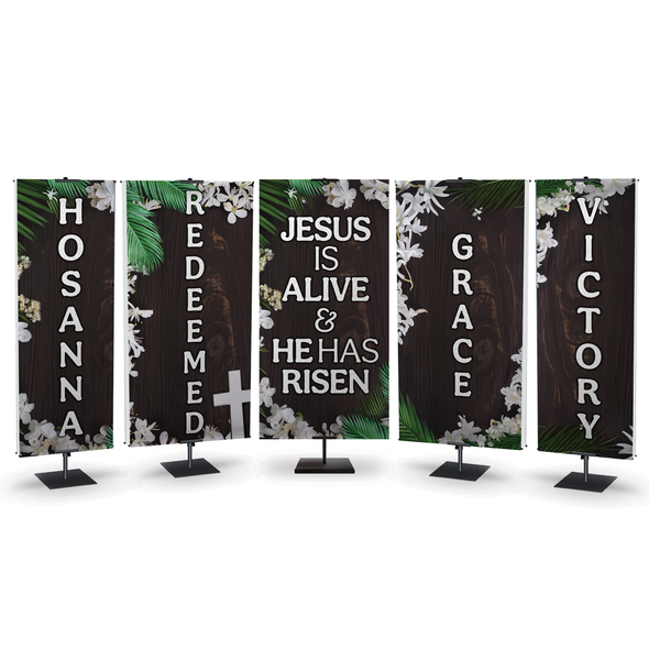 Church Banners - Faith In Bloom Easter - Redeemed
