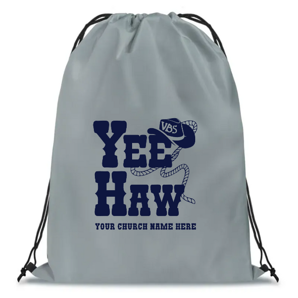 Easy Custom VBS Drawstring Bag - Personalize in Real Time - Yee-Haw VBS - DYHA031