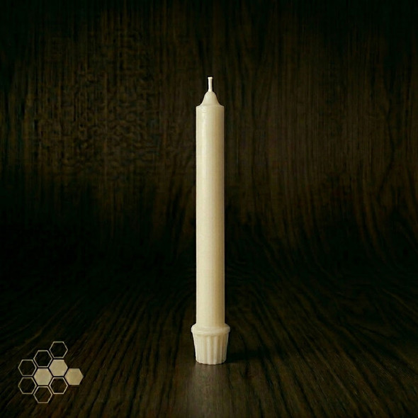 51% Beeswax Candle 1-1/8" x 11" Self Fit (18) - Emkay