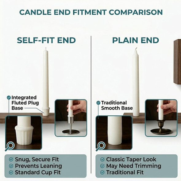 51% Beeswax Candle 1-1/2" x 17" Plain End (4)