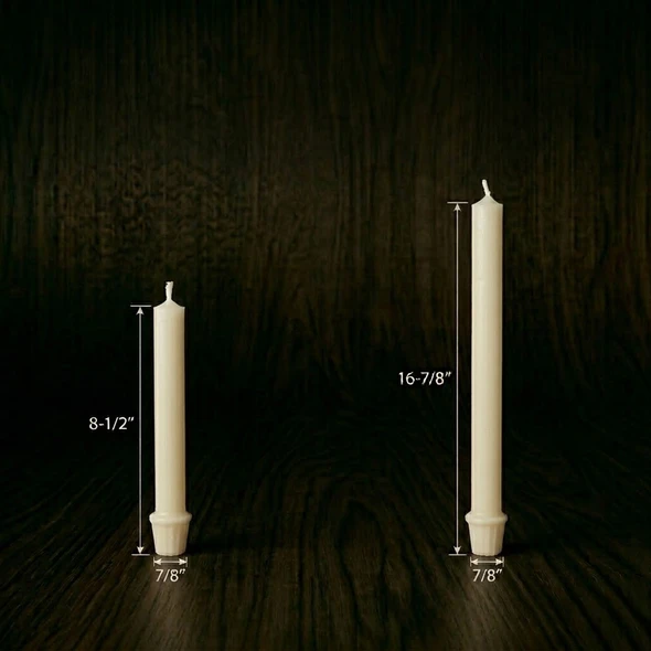 51% Beeswax Candle 7/8" x 16-7/8" Self Fit (18)