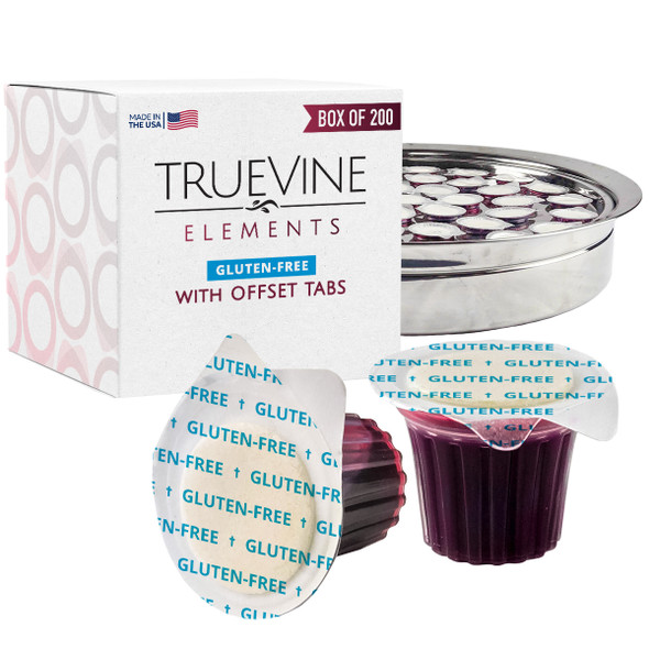 TrueVine Elements Cup - Prefilled Communion Cup Juice and Gluten-free Wafer Set (Box of 200)