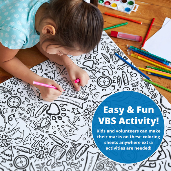 Giant Coloring Page, True North Theme Collection - 3ft x 3ft -  (Set of 6 Assorted Designs) - True North VBS 2025