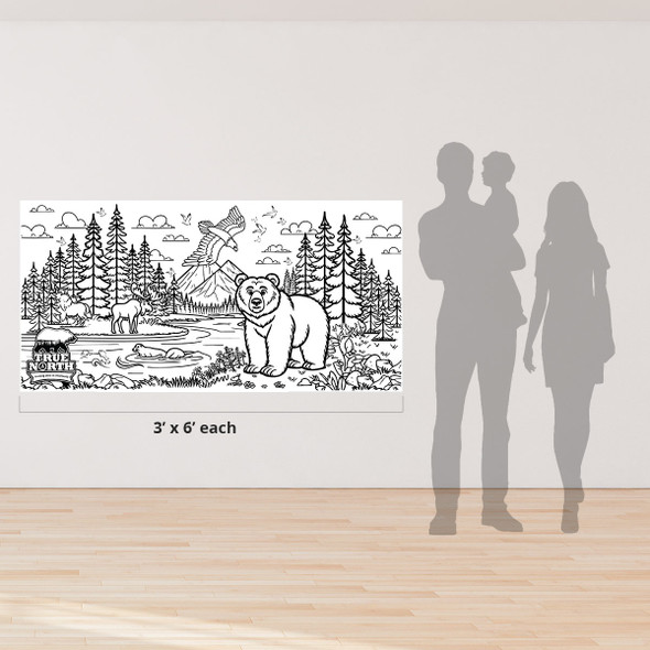 Giant Coloring Page, True North Larger Table-Top Edition - 3ft x 6ft - (Pack of 3, Same Design) - True North VBS 2025