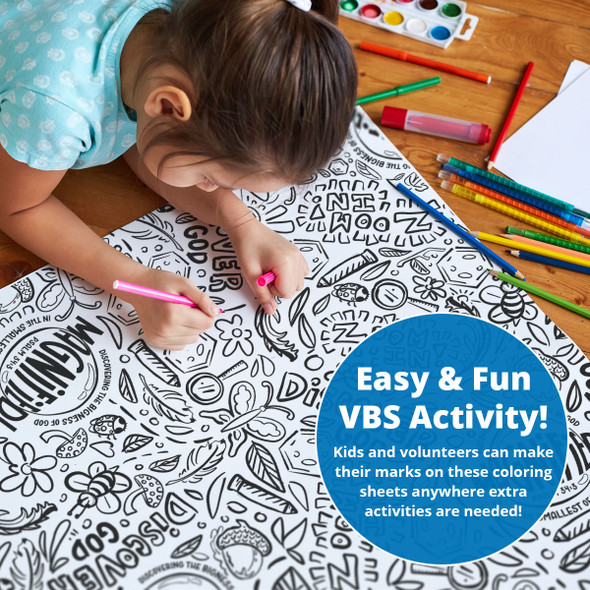 Giant Coloring Page, Theme Collection - 3ft x 3ft -  (Set of 6 Assorted Designs) - Magnified VBS 2025