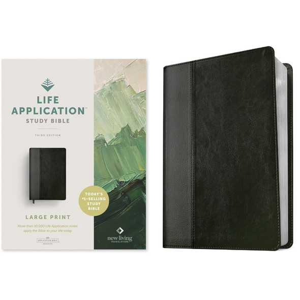 NLT Life Application Study Bible, Third Edition, Large Print (Leatherlike Black/Onyx) - Case of 6
