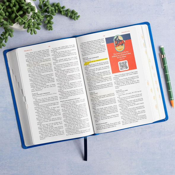 KJV Explorer Bible for Kids, Indexed (LeatherTouch, Blue Compass) - Bulk Case of 12