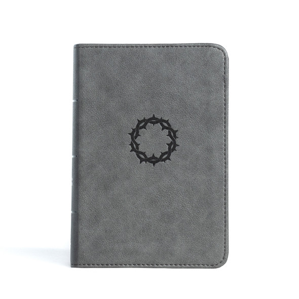 CSB Large Print Compact Reference Bible, Large Print (Leather Touch, Grey) - Bulk Case of 24