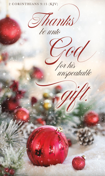 Bulletin - Christmas - Thanks Be Unto God