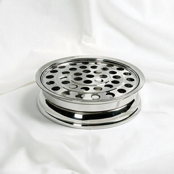 Single-Pass Communion Tray - Silver Tone Stainless Steel