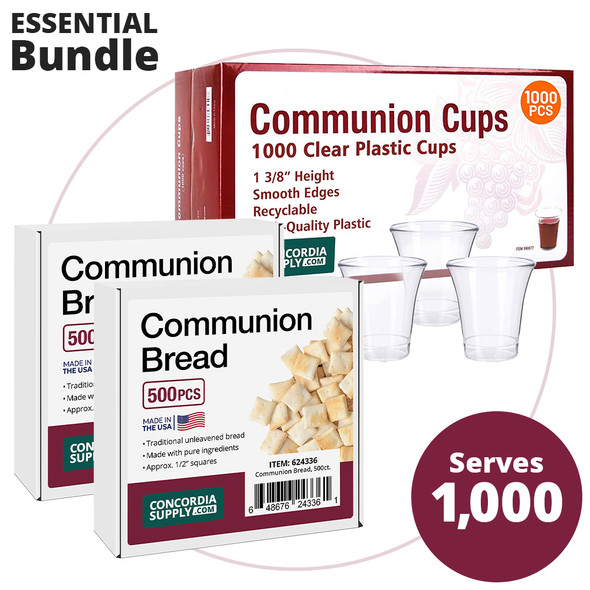 Communion Cups & Bread Bundle (Pack of 1000)