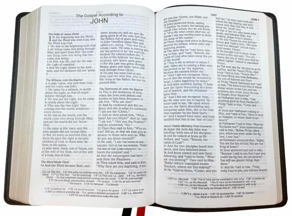 NASB 2020 Large Print Personal Size Bible with Full Translation Footnotes, Black Genuine Leather - Bulk Case of 10