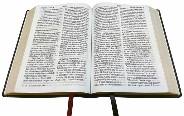 NASB 2020 Giant Print Text Bible, Maroon Leathertex - Bulk Case of 8
