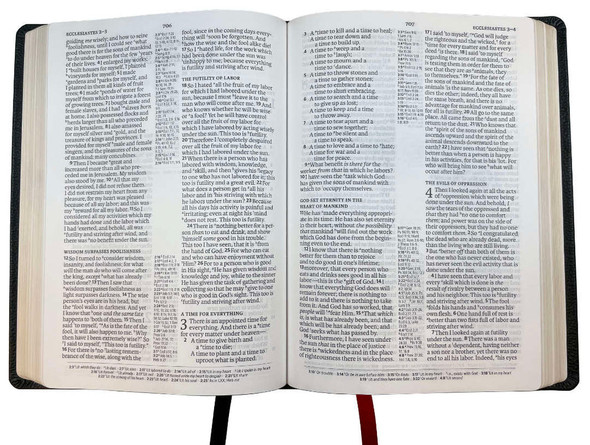 NASB 2020 Large Print Ultrathin Reference Bible, Black Genuine Leather - Bulk Case of 8