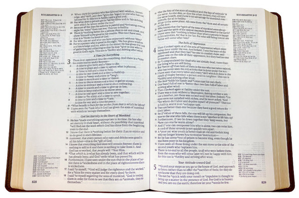 NASB 2020 Side-Column Reference Bible, Black Leathertex - Bulk Case of 10