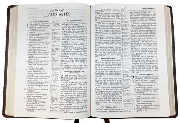 NASB 1995 Large Print Ultrathin Reference Bible, Black Genuine Leather - Bulk Case of 8