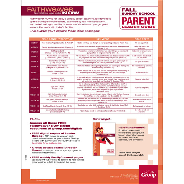 FaithWeaver NOW Parent Leader Guide Download - Fall 2025