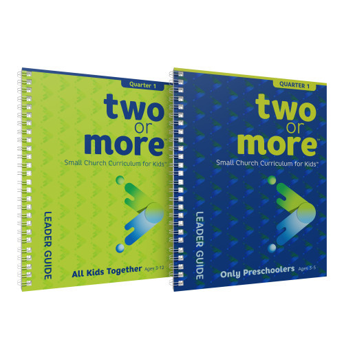 Two or More Small Church Curriculum, All Kids Together and Preschool Only, Print + Digital Combo Pack - Quarter 1